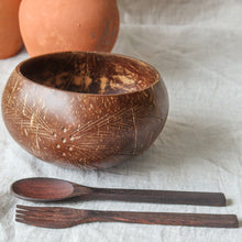 Load image into Gallery viewer, Coconut Bowl with Engraving Details
