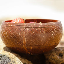 Load image into Gallery viewer, Coconut Bowl with Engraving Details