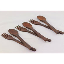 Load image into Gallery viewer, Coconut Wooden Cutlery Bundles