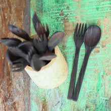 Load image into Gallery viewer, Coconut Wooden Cutlery Bundles