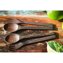 Load image into Gallery viewer, Coconut Wooden Cutlery Bundles