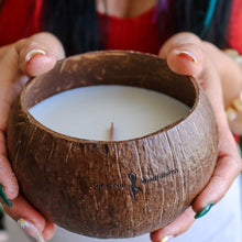 Load image into Gallery viewer, Scented Candle - Soy Wax Candle in a Coconut Bowl