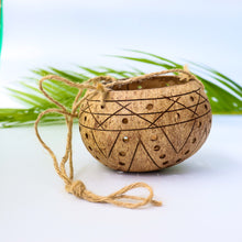 Load image into Gallery viewer, Coconut Shell Hanging Planter Pot
