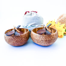 Load image into Gallery viewer, Coconut Bowl - Bundle of 2 Jumbo Bowls - With Cutleries