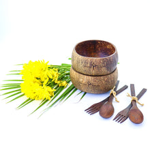 Load image into Gallery viewer, Coconut Bowl - Bundle of 2 Jumbo Bowls - With Cutleries