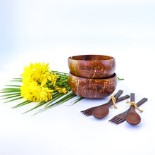 Load image into Gallery viewer, Coconut Bowl - Bundle of 2 Jumbo Bowls - With Cutleries