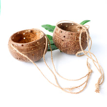 Load image into Gallery viewer, Coconut Shell Hanging Planter Pot