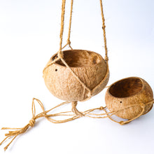 Load image into Gallery viewer, Coconut Shell Hanging Planter Pot