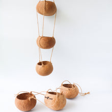 Load image into Gallery viewer, Coconut Shell Hanging Planter Pot