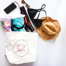 Load image into Gallery viewer, Multi purpose water proof, reversible, gym bag, Tyvek Dupont Paper & Canvas Tote Bag