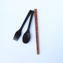 Load image into Gallery viewer, Coconut Bowl - Bundle of 1 Jumbo Coconut Bowl and Cutleries