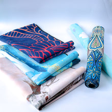 Load image into Gallery viewer, Microfiber Suede & Rubber, Foldable Yoga Mat - Machine Washable