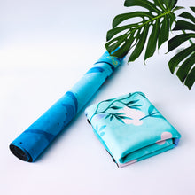 Load image into Gallery viewer, Microfiber Suede & Rubber, Foldable Yoga Mat - Machine Washable