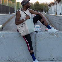 Load image into Gallery viewer, Multi purpose water proof, reversible, gym bag, Tyvek Dupont Paper & Canvas Tote Bag