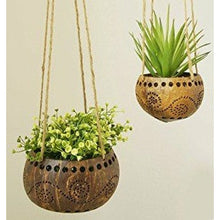 Load image into Gallery viewer, Coconut Shell Hanging Planter Pot