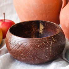 Load image into Gallery viewer, Coconut Bowl with Engraving Details
