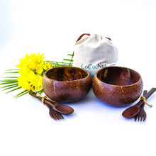 Load image into Gallery viewer, Coconut Bowl - Bundle of 2 Jumbo Bowls - With Cutleries
