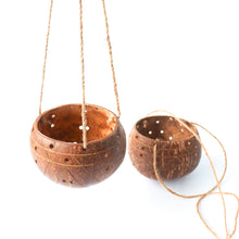 Load image into Gallery viewer, Coconut Shell Hanging Planter Pot
