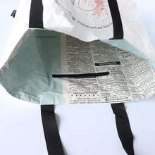 Load image into Gallery viewer, Multi purpose water proof, reversible, gym bag, Tyvek Dupont Paper &amp; Canvas Tote Bag
