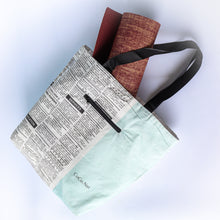 Load image into Gallery viewer, Multi purpose water proof, reversible, gym bag, Tyvek Dupont Paper &amp; Canvas Tote Bag
