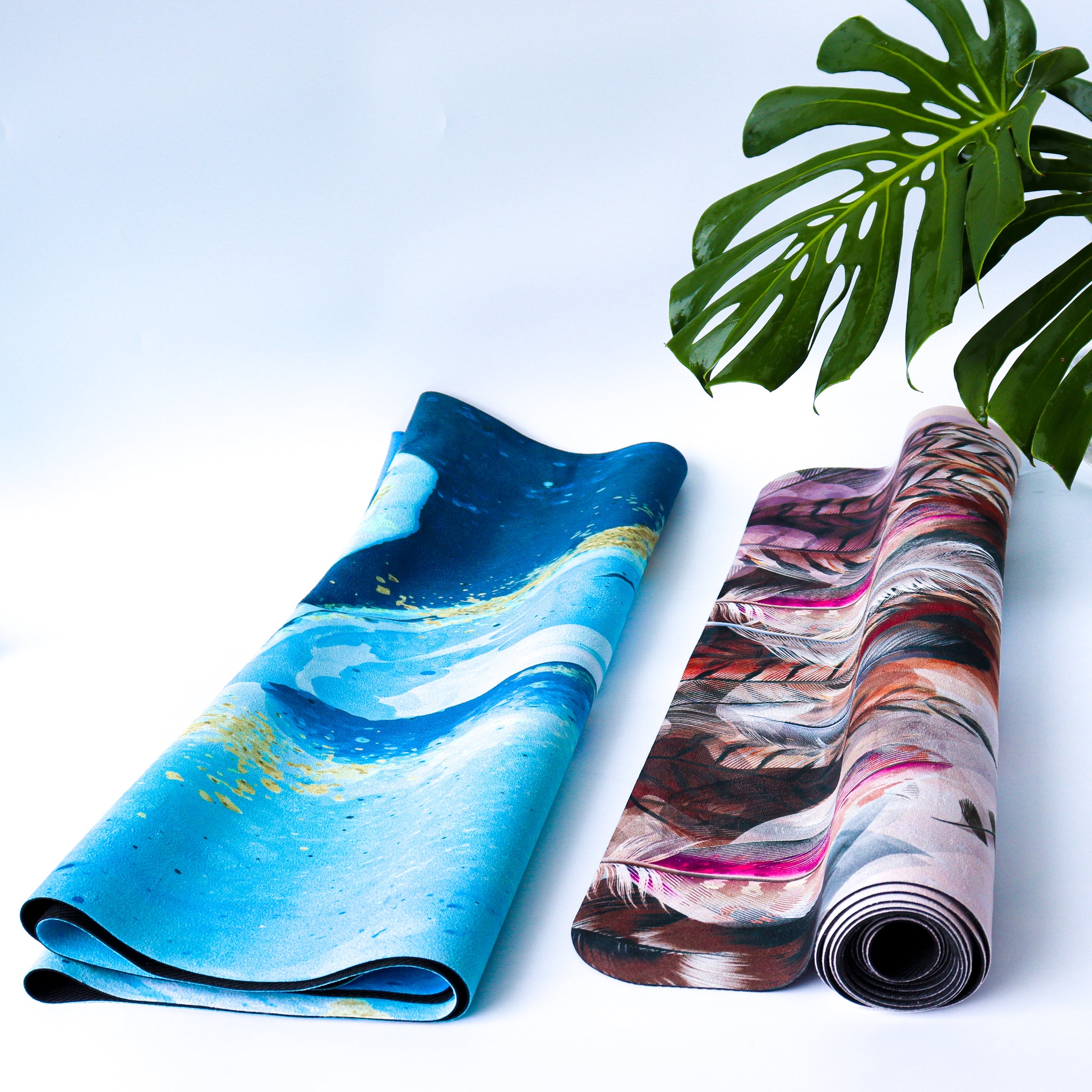 Microsuede and Rubber Yoga Mat, Bark high quality and Moss