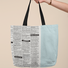 Load image into Gallery viewer, Multi purpose water proof, reversible, gym bag, Tyvek Dupont Paper &amp; Canvas Tote Bag
